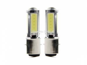 Лампа H6 BA20D (2 уса) 12V LED